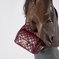 Women Genuine Leather Shoulder Handbag Crossbody Bag Purple - Thumbnail 2