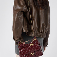 Women Genuine Leather Shoulder Handbag Crossbody Bag Purple - Thumbnail 3