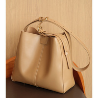 Genuine Leather Women's Satchel Bag Classic Top Handle Purses Fashion Crossbody Handbags Bronze - Thumbnail 1