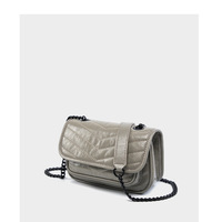 Genuine Leather Women Designer Large Purse Work Handbags Womens Crossbody Purses Woman Shoulder Bags Grey - Thumbnail 2