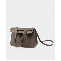 Womens Genuine Leather Casual Handbags Grey - Thumbnail 3