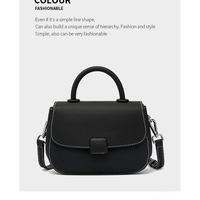 Women Genuine Leather Shoulder Bags Classic Crossbody Purses Black - Thumbnail 1