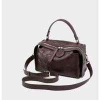 Women Genuine Leather Large Purses Handbags Brown - Thumbnail 1