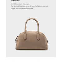 Genuine Leather Hobo Purse Bag Small Crossbody Shoulder Handbags For Women Grey  - Thumbnail 1