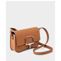 Women Genuine Leather Della Shoulder Crossbody Bag Brown - Thumbnail 1