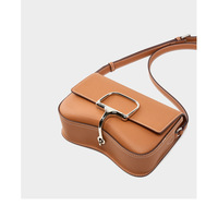 Women Genuine Leather Della Shoulder Crossbody Bag Brown - Thumbnail 3