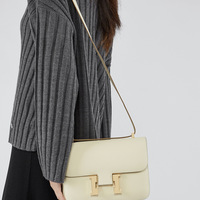 Women Genuine Leather Crossbody Bag Luxury Handbag White - Thumbnail 1