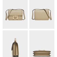 Women Genuine Leather Crossbody Bag Luxury Handbag Grey - Thumbnail 1