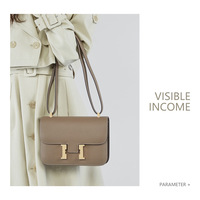 Women Genuine Leather Crossbody Bag Luxury Handbag Bronze - Thumbnail 1