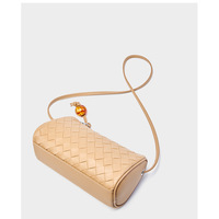 Genuine Leather Women Pillow Bag Bronze - Thumbnail 4