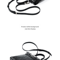 Genuine Leather Women Backpack Travel Bag Black - Thumbnail 2