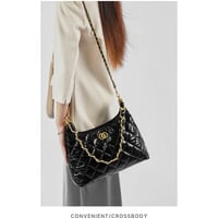 Genuine Leather Hobo Purses and Handbags for Women Ladies Shoulder Crossbody Purse Black - Thumbnail 3