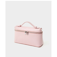 Women Small Crossbody Cell Phone Purse Genuine Leather Phone Purse Mini Messenger Shoulder Handbag Pink  - Thumbnail 2