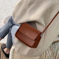 Genuine Leather Women Vintage Handbags Shoulder Bag Brown - Thumbnail 3