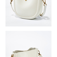 Women Togo Cowhide Handbags Tote Shoulder Bag White - Thumbnail 1