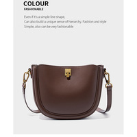 Women Togo Cowhide Handbags Tote Shoulder Bag Brown - Thumbnail 1