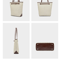 Genuine Leather Tote Bag for Women Brown - Thumbnail 1