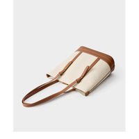 Genuine Leather Women Tote Bag and Shoulder Bag White - Thumbnail 2