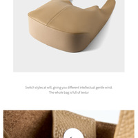 Genuine Leather Tote Bucket Bags Hobo Shoulder Bags Purse and Handbags Yellow - Thumbnail 3