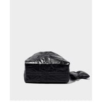 Women Wrinkled Cowhide Dumpling Bag Hand-held Diagonal Cross Bag Black - Thumbnail 4