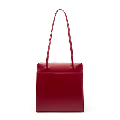 Genuine Leather Bucket Bag Retro Bridal Wedding Bag Red