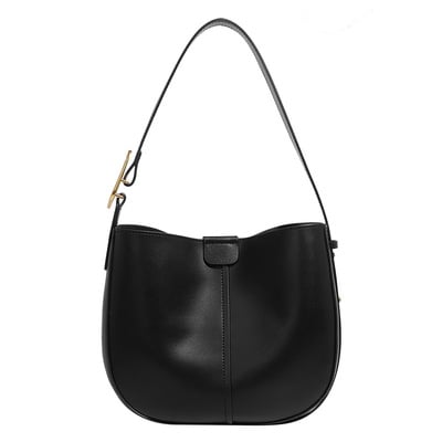Womens hobo genuine leather shoulder bag top-handle handbag ladies purses black - Thumbnail 3