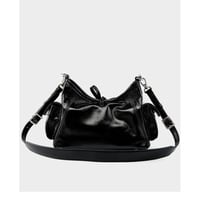 Soft Leather Hobo Handbags for Women Genuine Top Handle Bags Vintage Shoulder Purses Black - Thumbnail 2