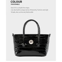 Women Genuine Leather Satchel Bags Top Handle Crossbody Purses and Handbags Black - Thumbnail 1