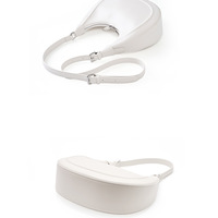 New Women's Genuine Leather Casual Shoulder Crossbody Bag White - Thumbnail 2