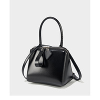 Genuine Leather Women Tote Bag Soft Handbags Vintage Shoulder Purses Black - Thumbnail 2