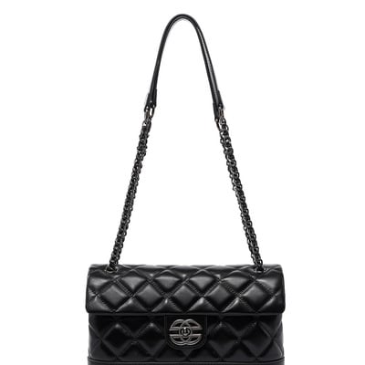 Genuine leather small square bag black - Thumbnail 2