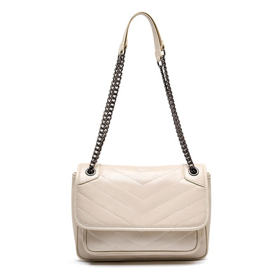 Genuine leather crossbody satchel bag vintage purses handbags for women white - Thumbnail 5
