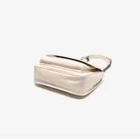 Genuine Leather Crossbody Satchel Bag Vintage Purses Handbags for Women White - Thumbnail 3