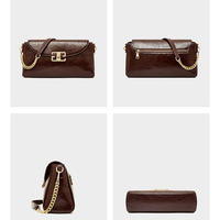 Women Genuine Leather Shoulder Bags Fashion Hobo Bags Brown - Thumbnail 2