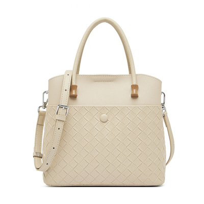 Time resistance leather handbag leather purse for women - top handle bag - tote bag white - Thumbnail 4