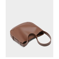 Genuine Leather Women Fashion Shoulder Designer Purses and Handbags Brown - Thumbnail 3