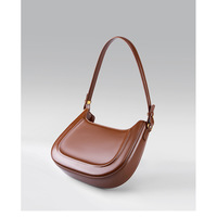 Genuine Leather Women's Handbag Ladies Shoulder Tote Messenger Hobo Bag Brown - Thumbnail 1