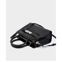 Genuine Leather Women's Bag Vintage Handbag Black - Thumbnail 3