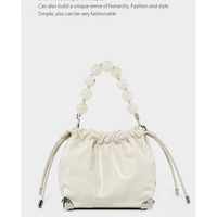 Genuine Leather European and American Large Capacity Handbag White - Thumbnail 1