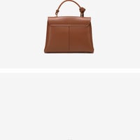 Genuine Leather Women Shoulder Bag Vintage Crossbody Purse Handbag Brown - Thumbnail 3