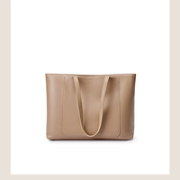 Genuine Leather Women Top Handle Satchel Handbags Shoulder Bag Messenger Tote Bag Cream - Thumbnail 3