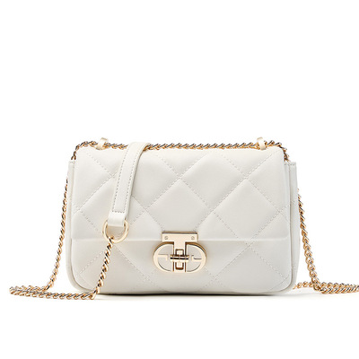 Genuine leather women top handle satchel handbags shoulder bag messenger tote bag white - Thumbnail 3