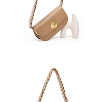 Genuine Leather Women Fashion Handbags Tote Bag Shoulder Bag Cream - Thumbnail 1