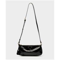 Genuine Leather Women Trendy Cresent Shoulder Bag Hobo Handbags Black - Thumbnail 2