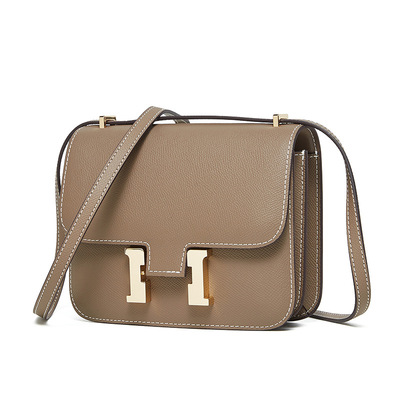 Genuine leather women shoulder purses and handbags grey - Thumbnail 4