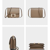 Genuine Leather Women Shoulder Purses and Handbags Grey - Thumbnail 2