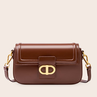 Genuine Leather Women Crossbody Purse and Handbags Ladies Chic Shoulder Bags Brown - Thumbnail 2