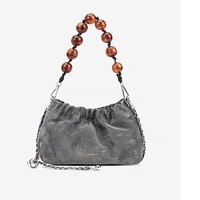 Genuine Leather Fashion Hobo Bags Large Purse and Handbags Grey - Thumbnail 1