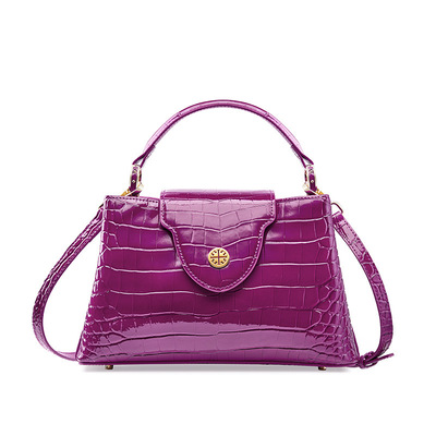 Genuine leather fashion hobo bags large purse and handbags purple - Thumbnail 4