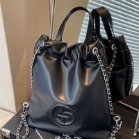 Genuine Leather Women Backpack School Backpack Black - Thumbnail 1